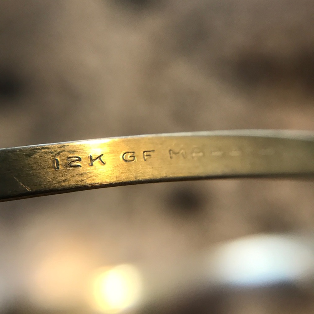 Antique gold plated bangle bracelet - Picture 8 of 8